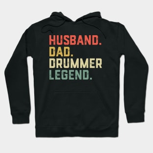 Husband Dad Drumming Legend Percussion Drummer Father Hoodie